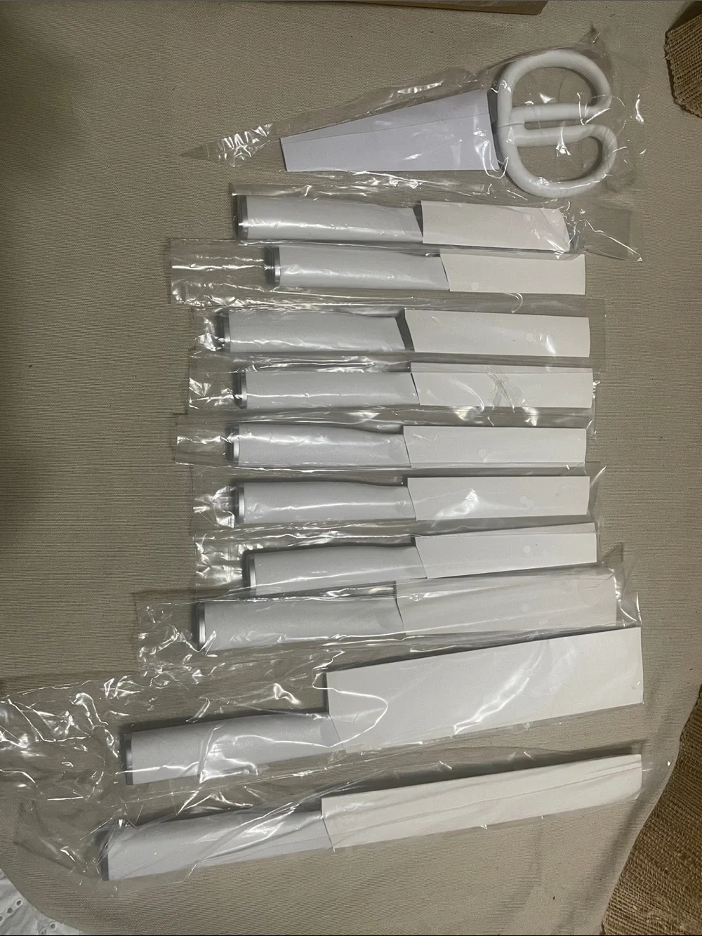 KitchenAid White Handle 12-Piece Knife Set with Wooden Block New